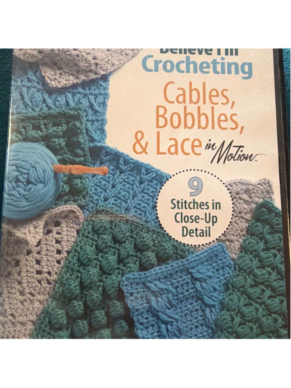 Unbranded Crochet Instructional DVD Cables, Bobbles, & Lace in Motion Blue